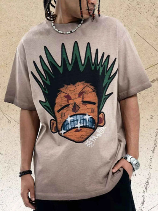 Men's Graphic Round Neck Oversized T-Shirt