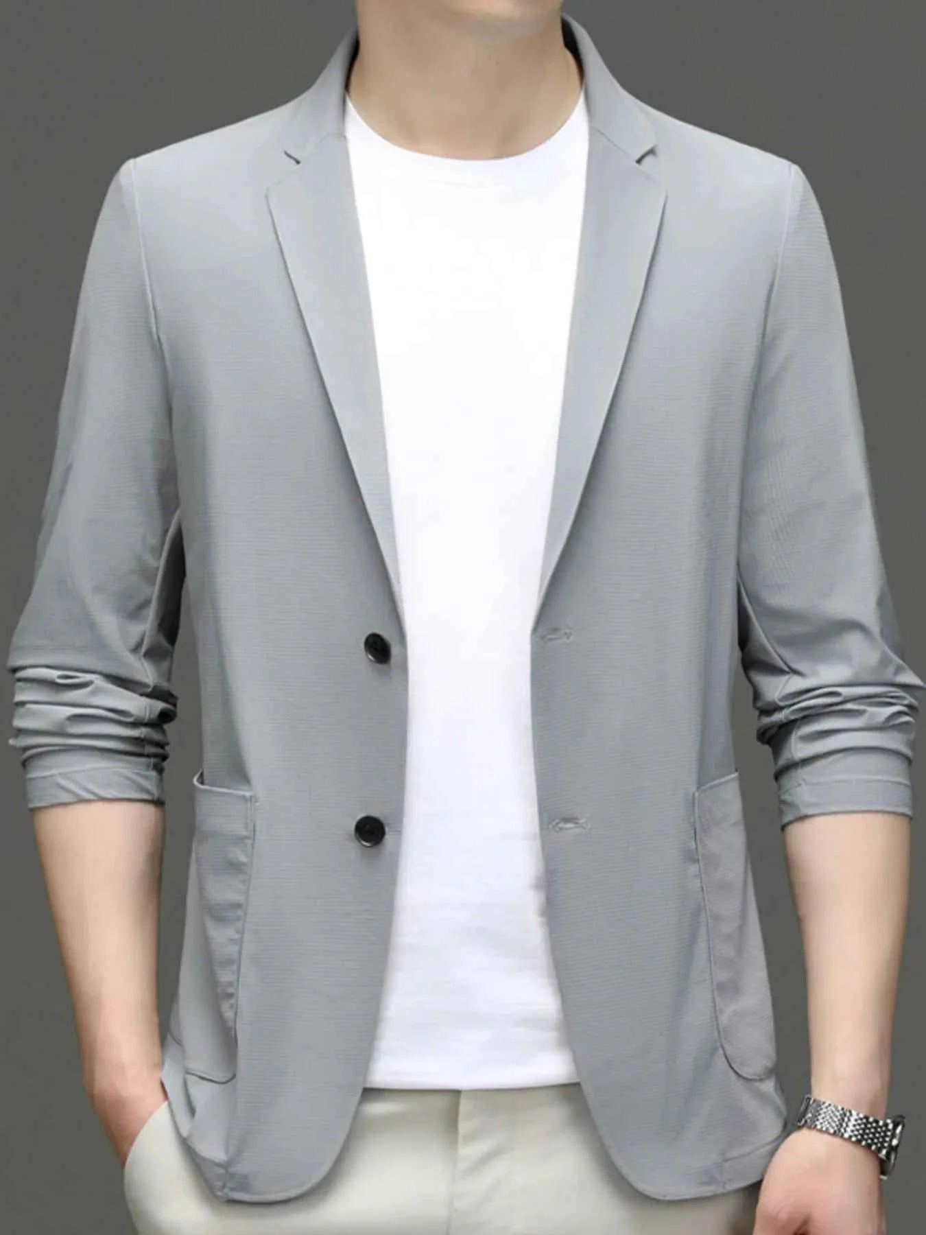 Men's Button Up Long Sleeve Blazer