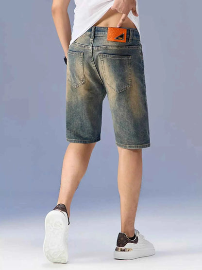 Men's Washed Denim Shorts