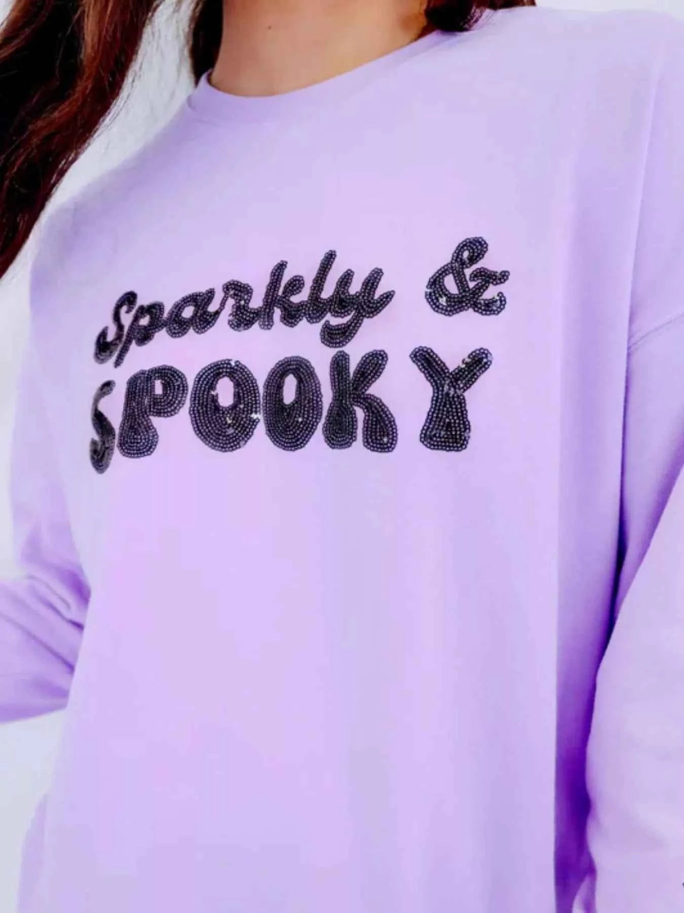 Full Size Halloween Round Neck Long Sleeve Sweatshirt Plus Size