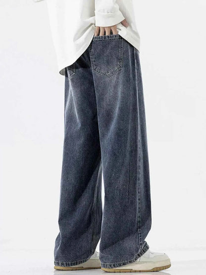 Men's Full Size Wide-Leg Relaxed Fit Jeans Plus Size