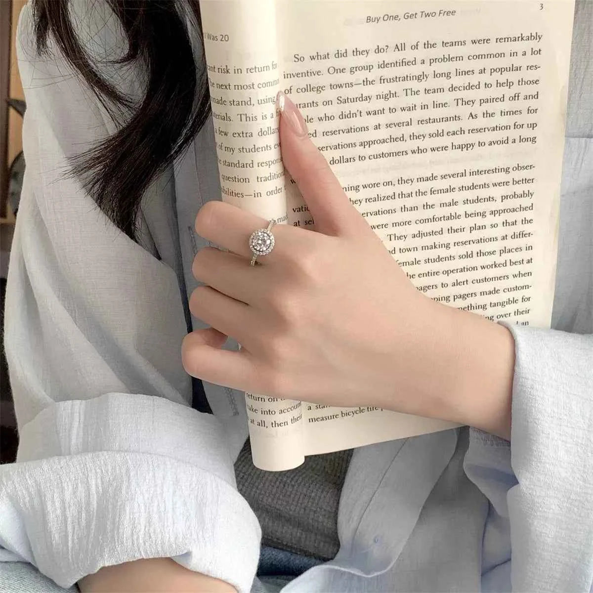 1 Carat Moissanite 925 Sterling Silver Ring