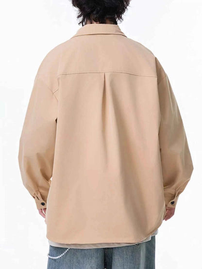 Men's Plus Size Button Up Long Sleeve Shirt