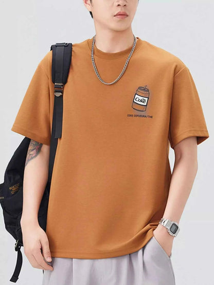 Men's Plus Size Round Neck Short Sleeve T-Shirt