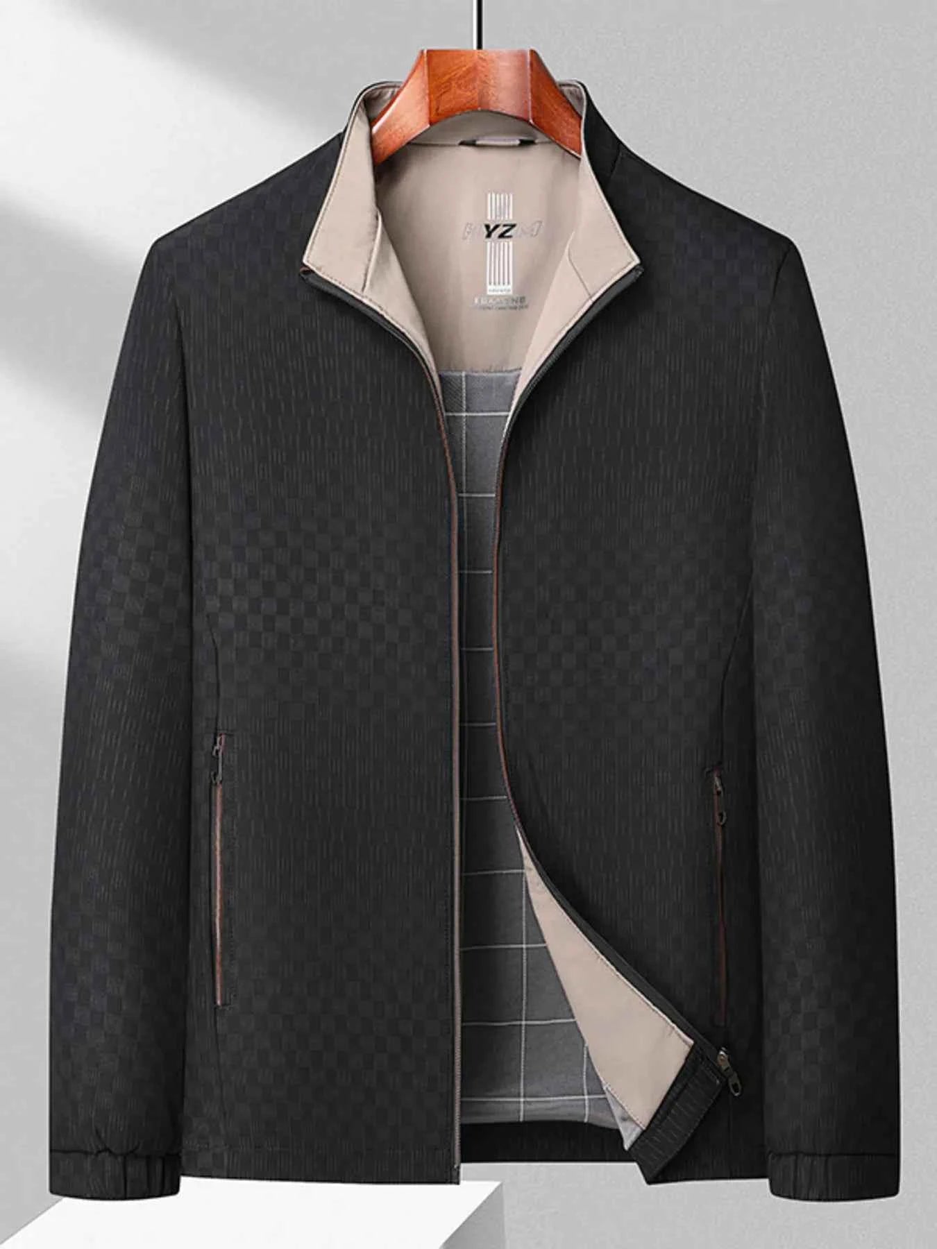 Men's Plus Size Zip Up Long Sleeve Jacket