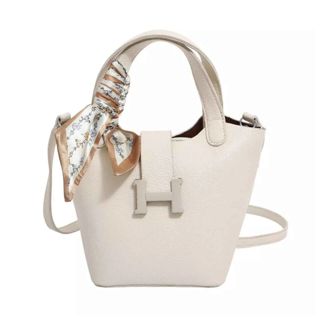 Leather Bucket Crossbody Bag