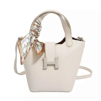 Leather Bucket Crossbody Bag
