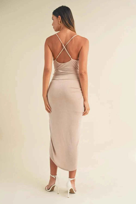 Mable Draped Detail Cami Midi Dress