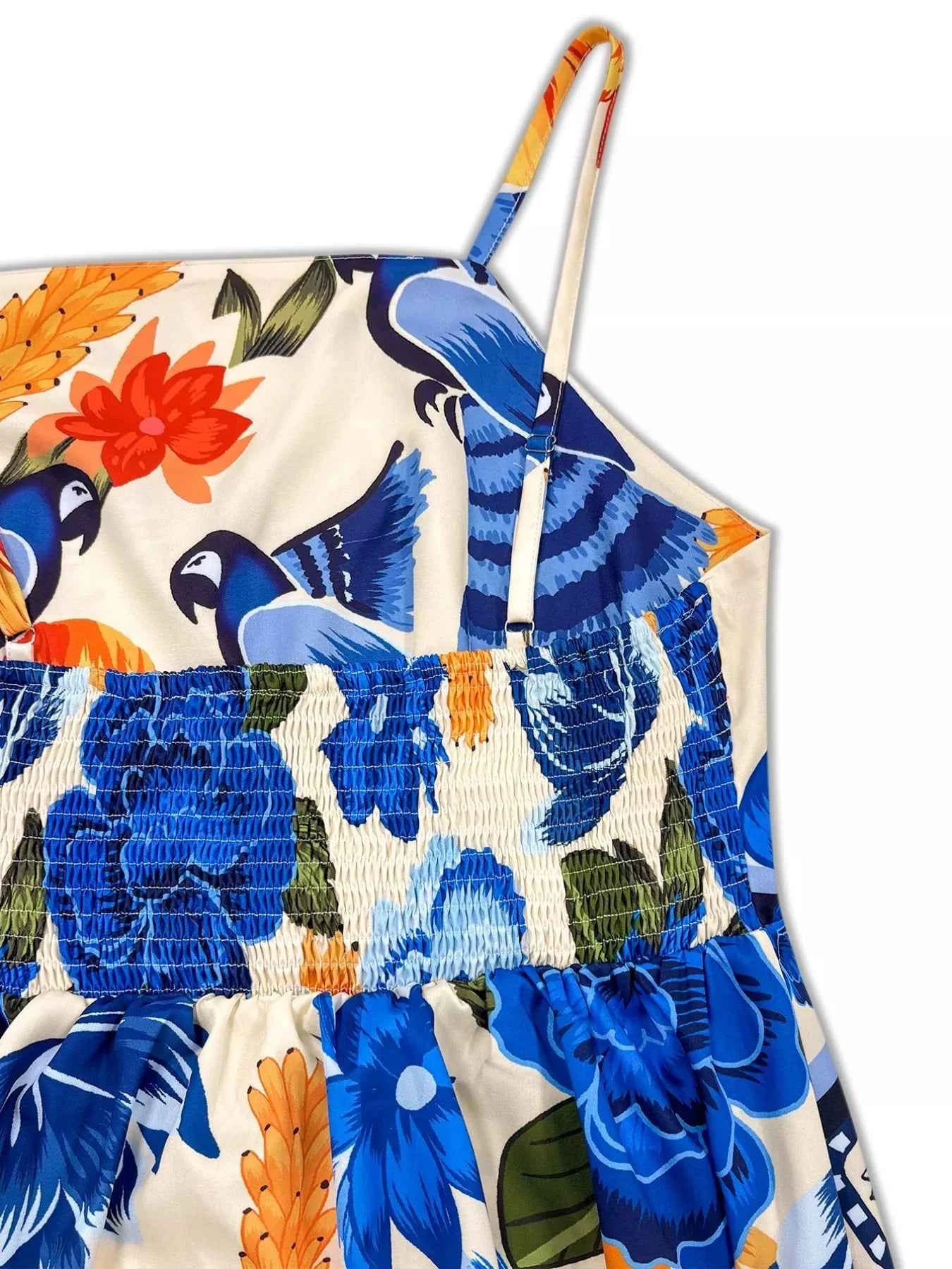 Plus Size Floral Print Spaghetti Strap Maxi Dress