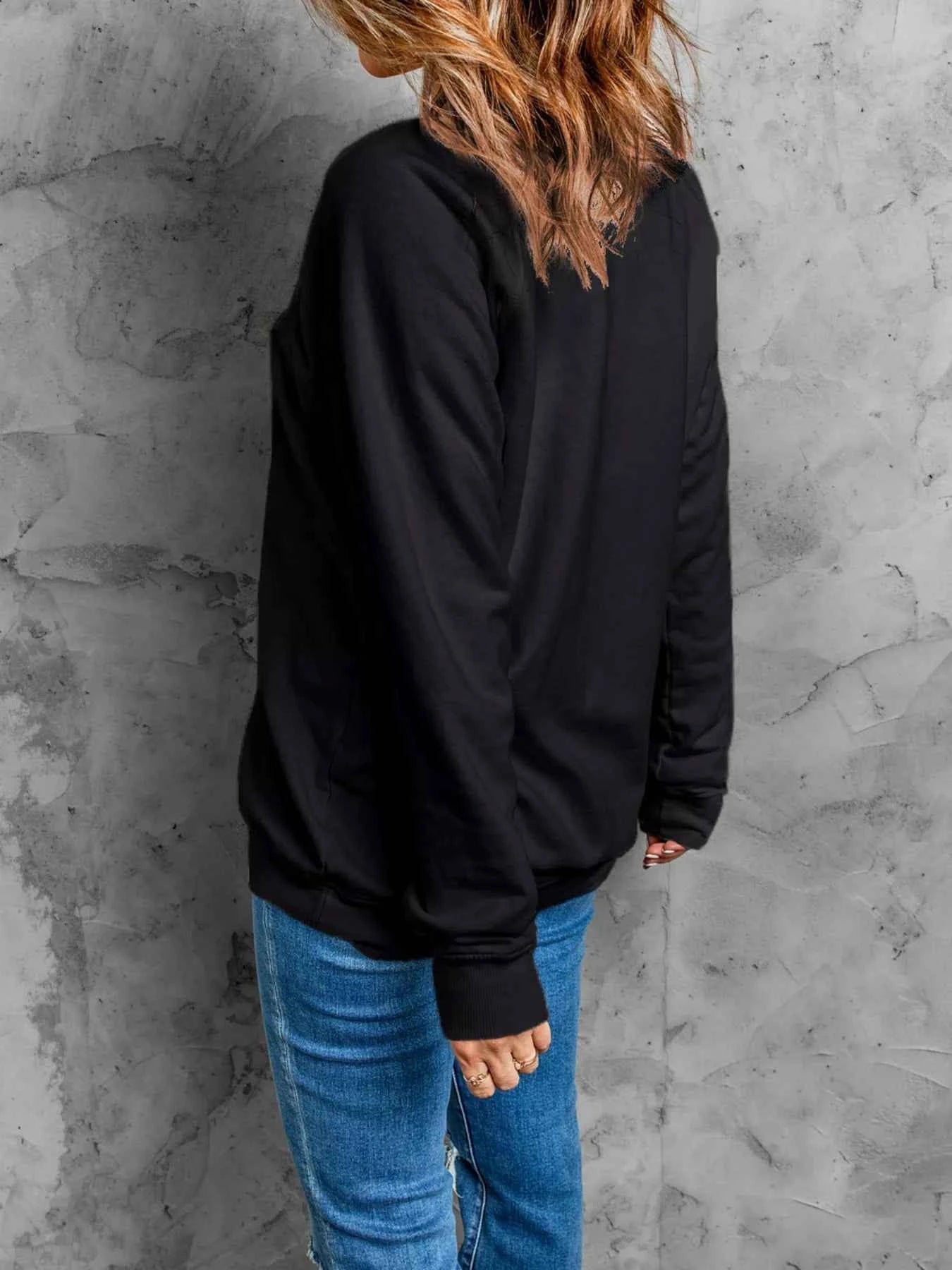 Feeling Spooky Halloween Embroidered Sweatshirt