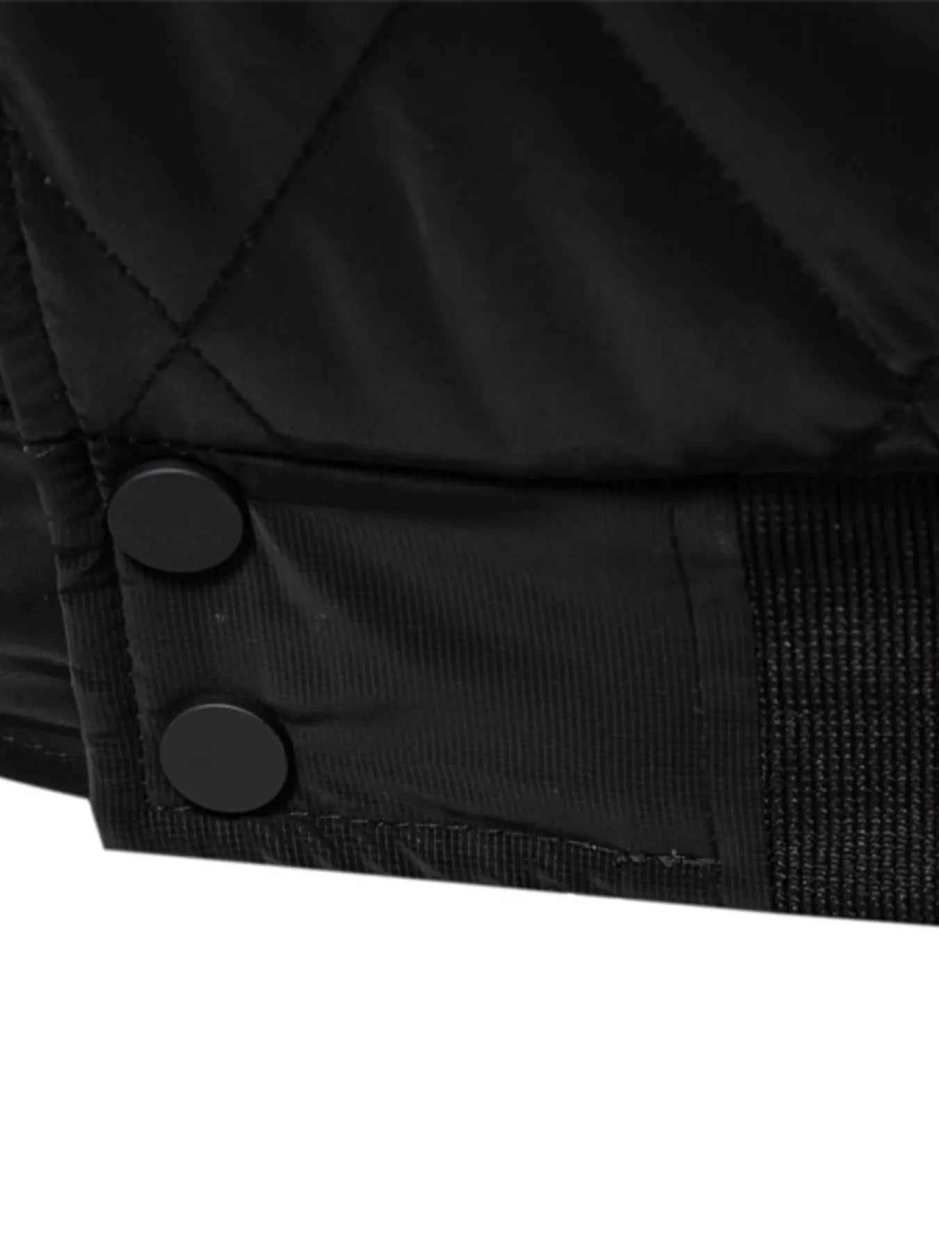 Men's Quilted Snap Down Long Sleeve Jacket