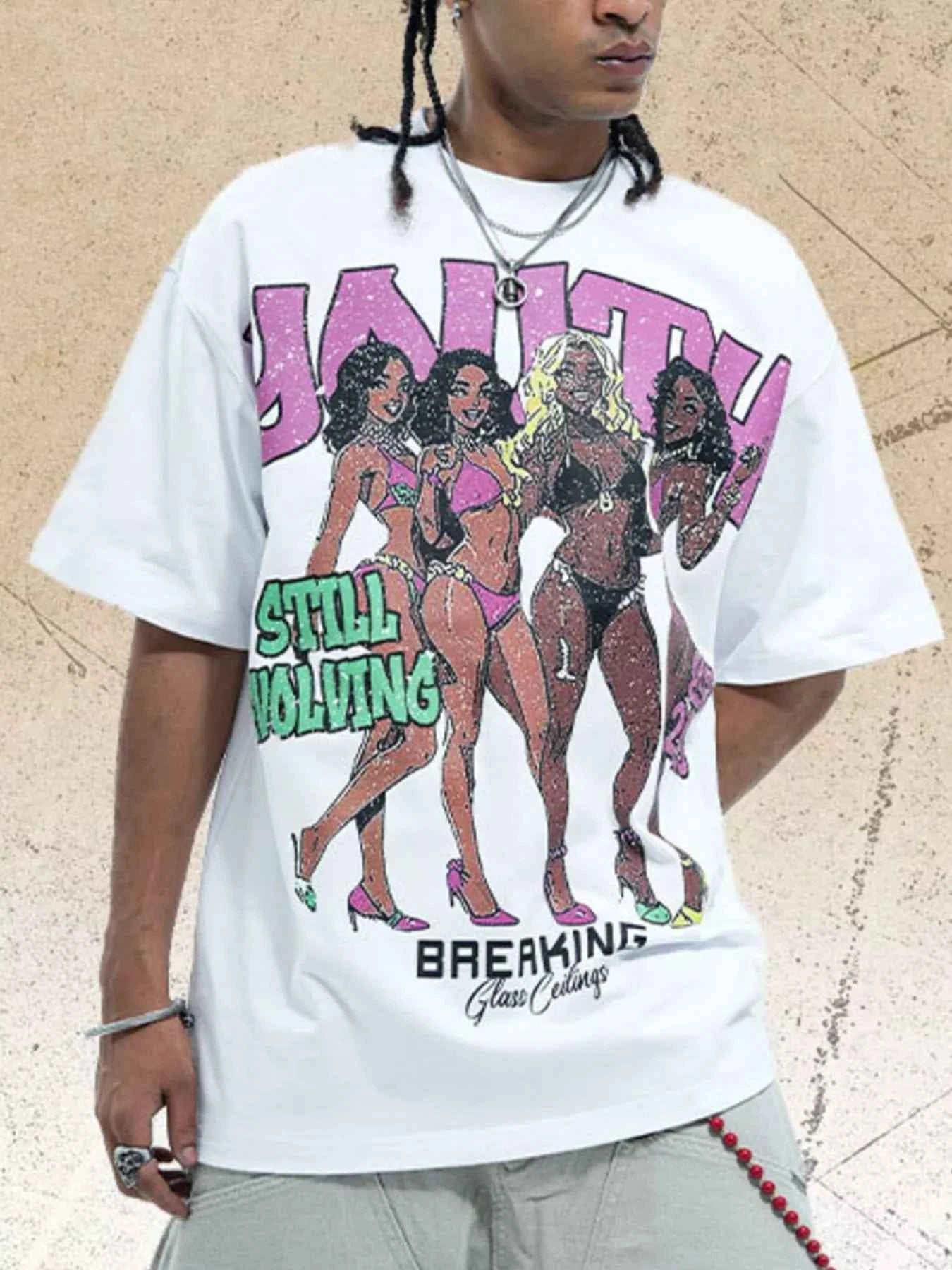 Men's Graphic Short Sleeve Oversized T-Shirt