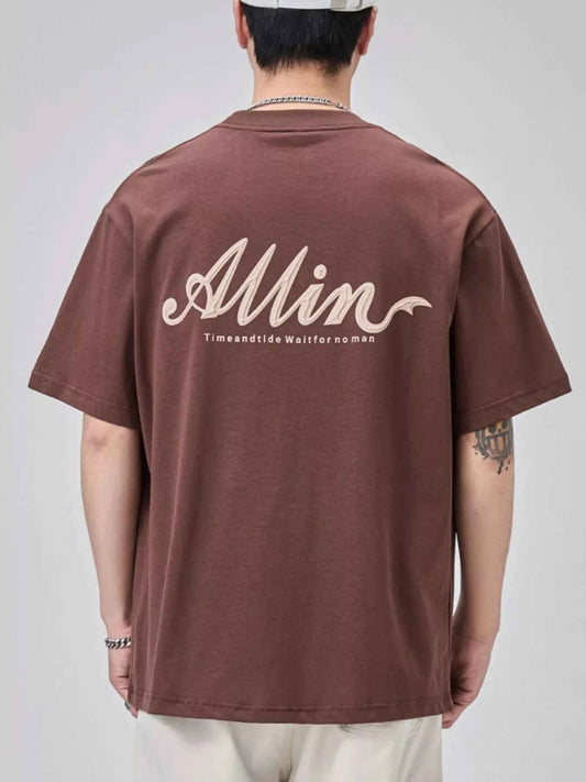 Men's Plus Size Basic Style Round Neck T-Shirt
