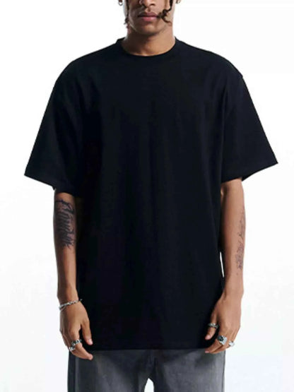Men's Round Neck Oversized Cotton T-Shirt