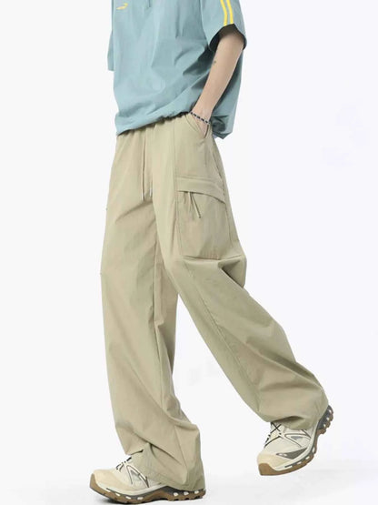 Men's Full Size Drawstring Wide Leg Pants Plus Size