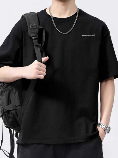 Men's Full Size Round Neck Short Sleeve T-Shirt Plus Size