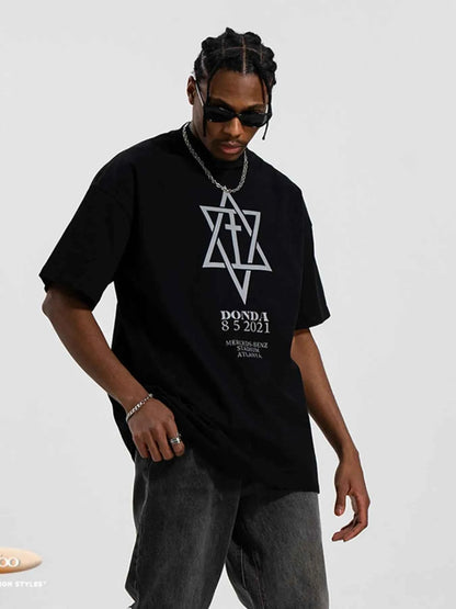 Men's Graphic Round Neck Half Sleeve T-Shirt