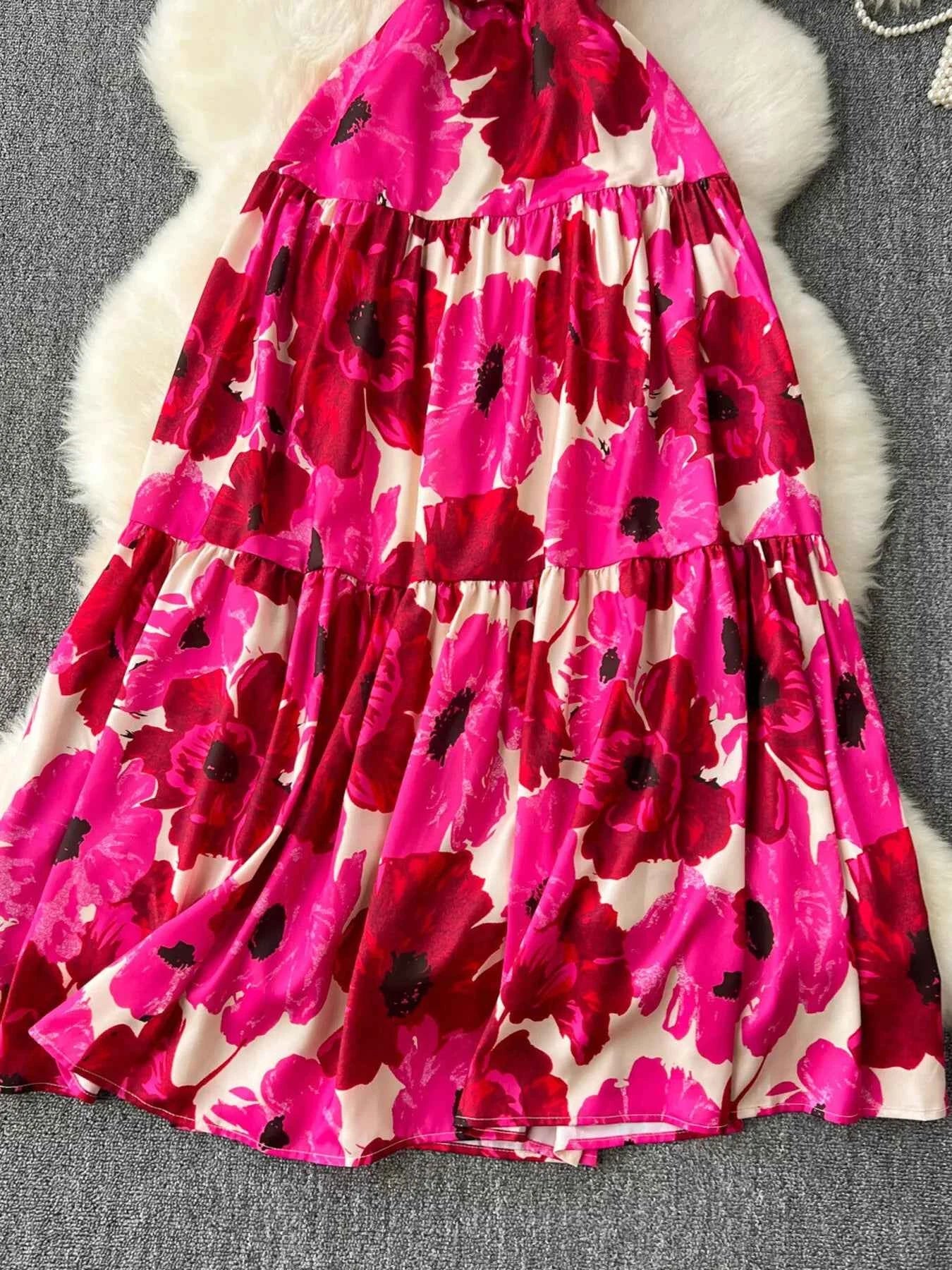 Floral Print Tiered Cami Dress
