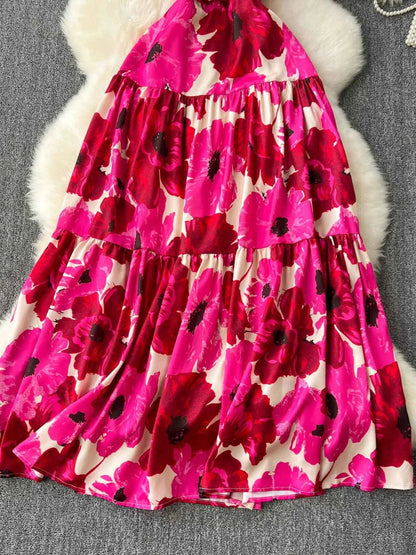 Floral Print Tiered Cami Dress