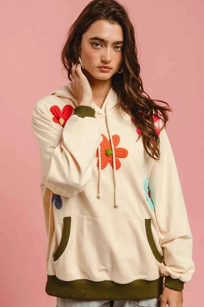 BiBi Patched Hoodie Top