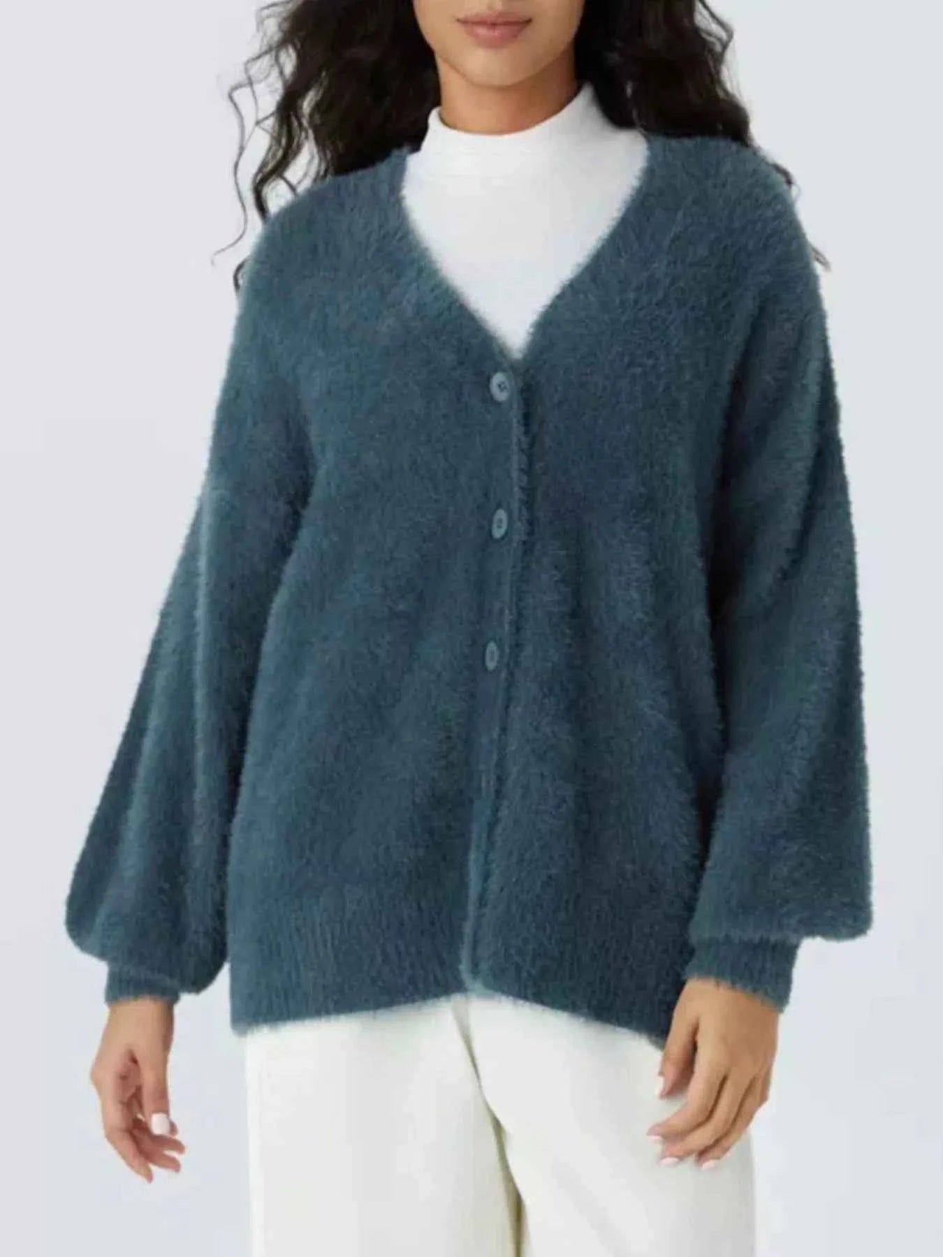 Cozy Knit Button-Down Cardigan