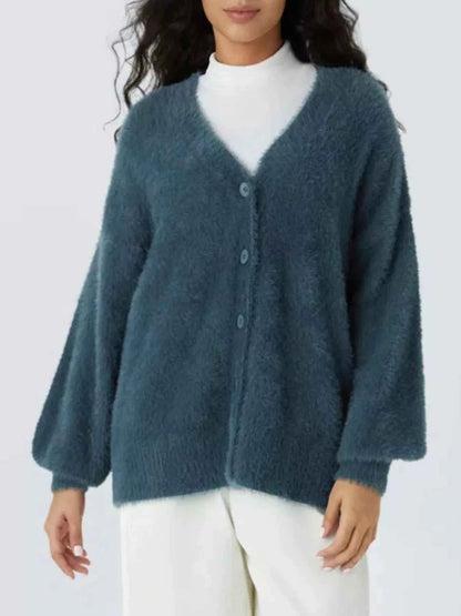 Cozy Knit Button-Down Cardigan