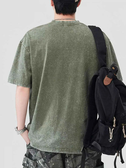 Men's Graphic Round Neck Short Sleeve T-Shirt