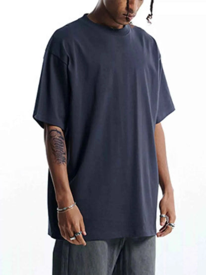 Men's Round Neck Oversized Cotton T-Shirt