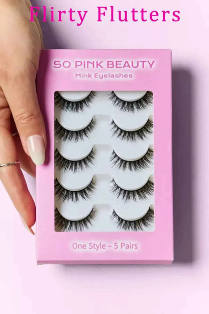SO PINK BEAUTY Mink Eyelashes 5 Pairs