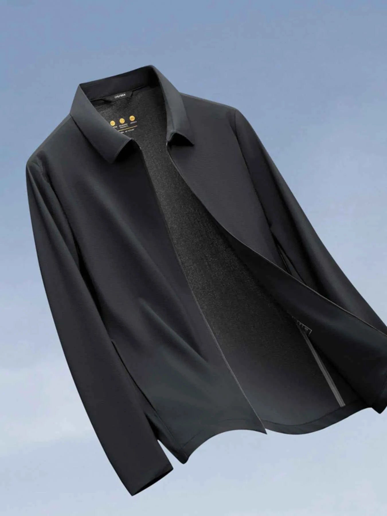 Men's Plus Size Zip Up Long Sleeve Jacket