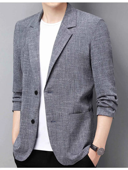 Men's Full Size Button Up Long Sleeve Blazer Plus Size