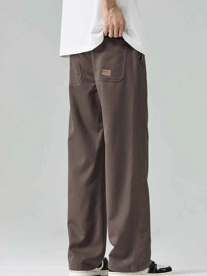 Men's Plus Size Casual Drawstring Wide Leg Pants