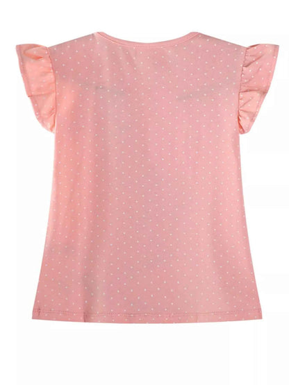 Children's Rabbit Ruffle Sleeve T-Shirt