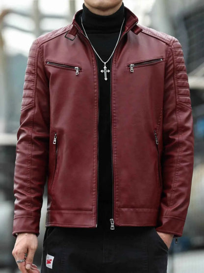 Men's Plus Size Zip Up Long Sleeve Jacket