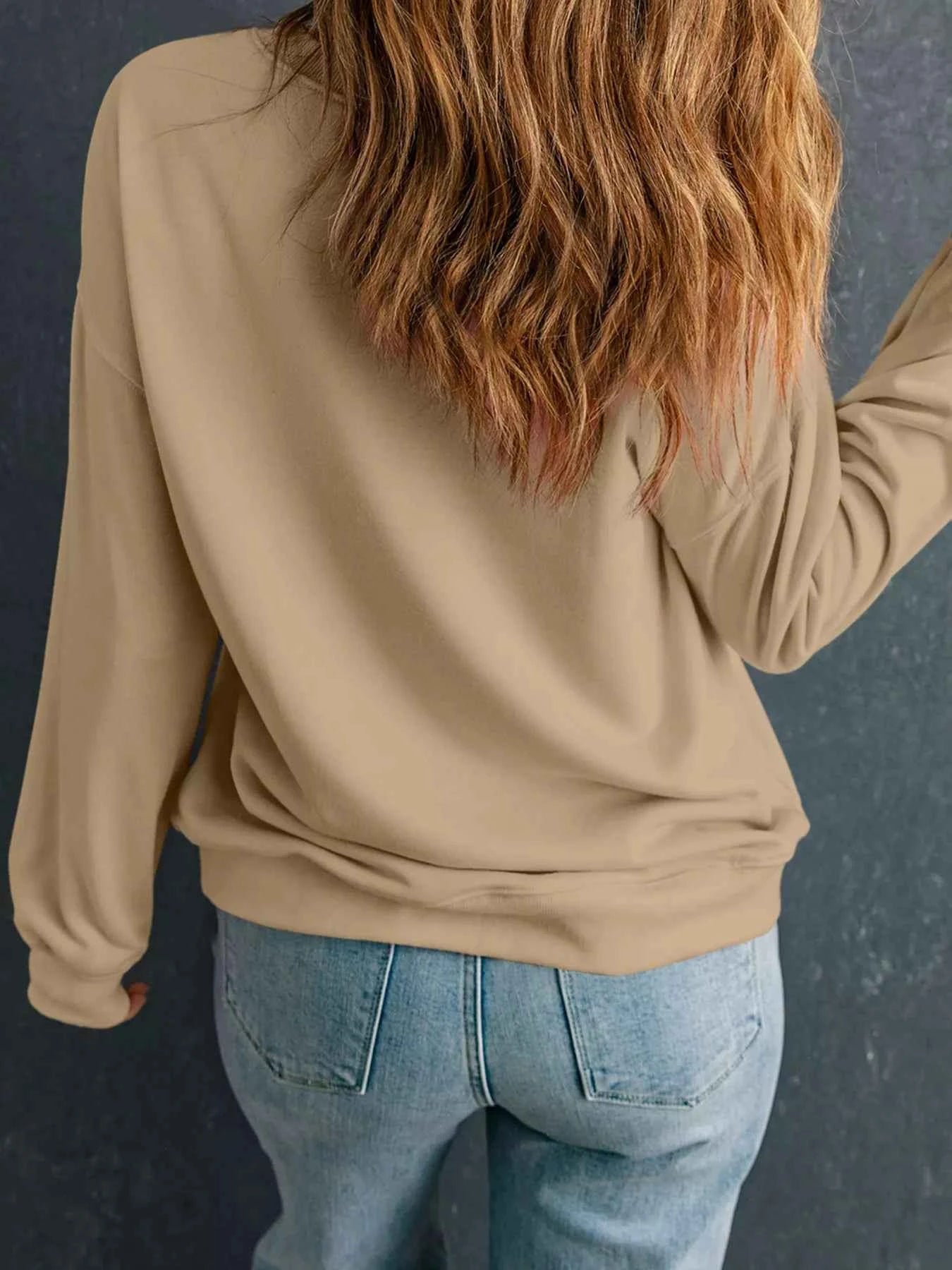 Halloween Ghost Graphic Drop Shoulder Sweatshirt