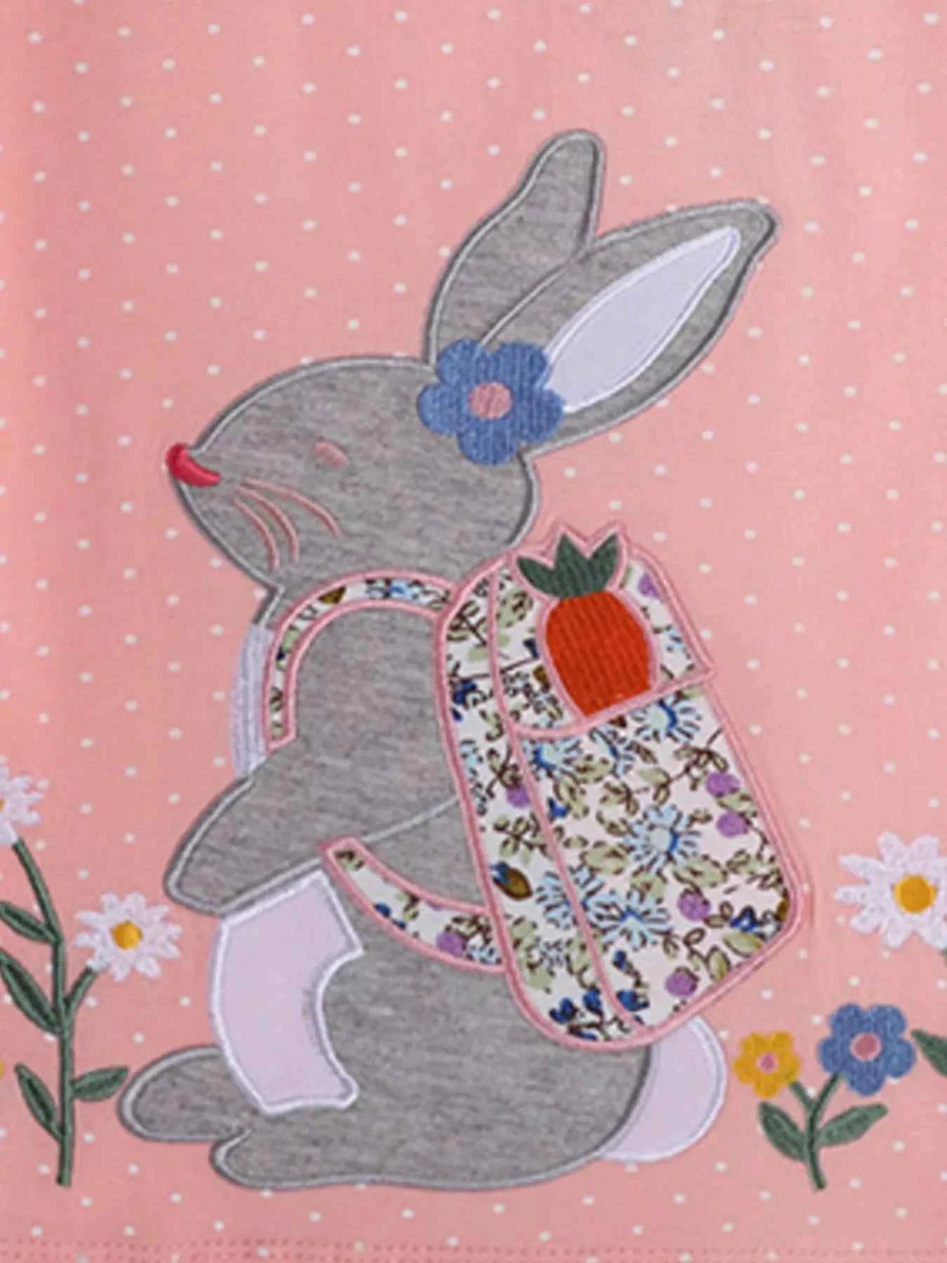 Children's Rabbit Ruffle Sleeve T-Shirt