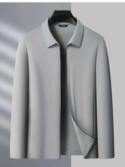 Men's Plus Size Zip Up Long Sleeve Jacket