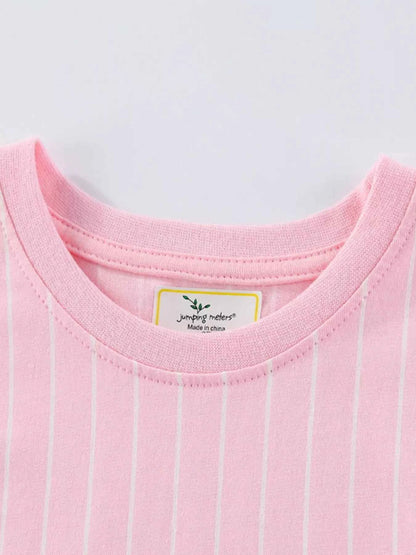 Children's Striped Unicorn Short Sleeve Dress