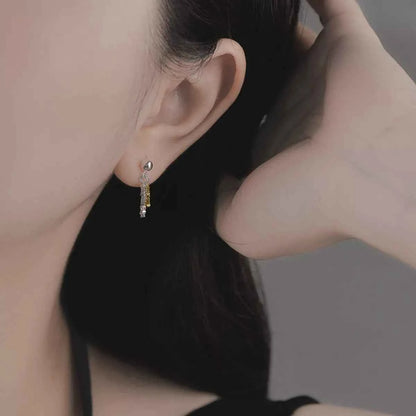 925 Sterling Silver Chain Drop Earrings