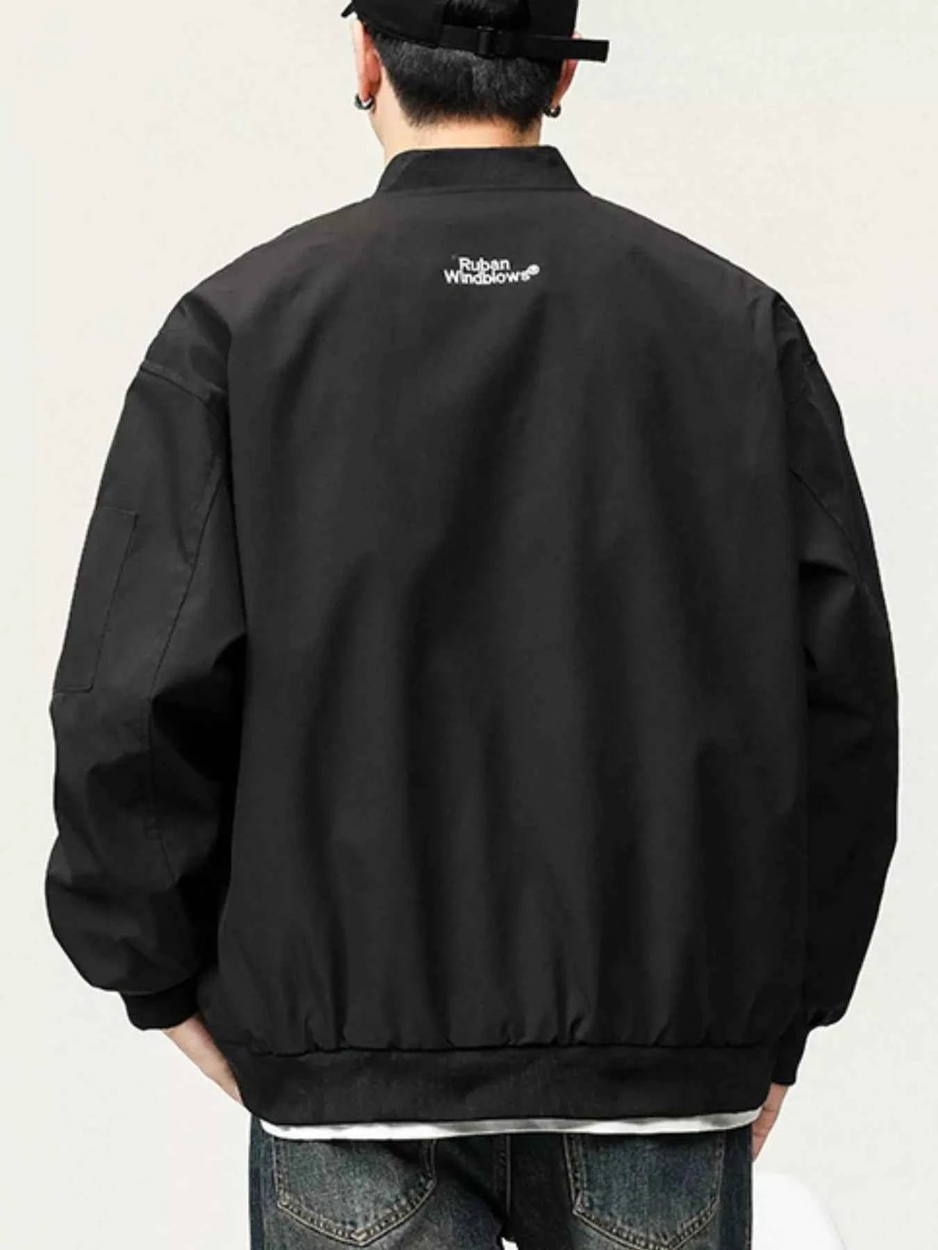 Men's Plus Size Zip Up Long Sleeve Jacket