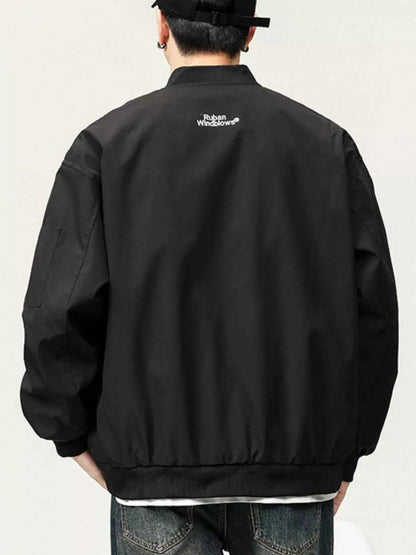 Men's Plus Size Zip Up Long Sleeve Jacket