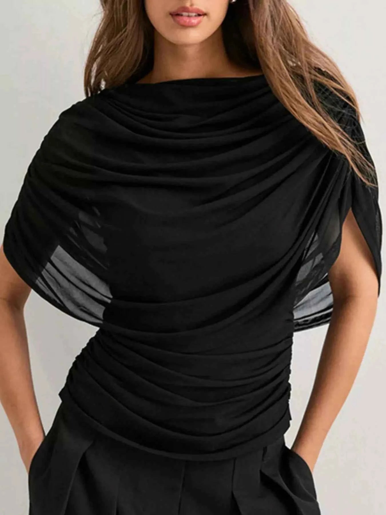 Ruched Short Sleeve Top