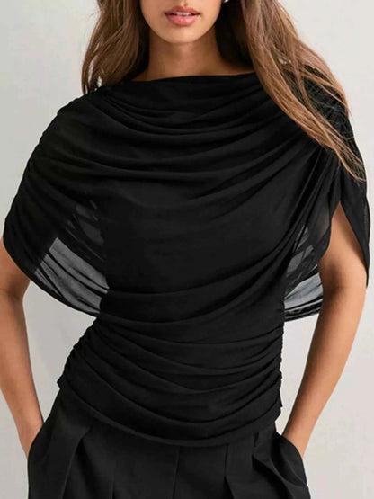 Ruched Short Sleeve Top