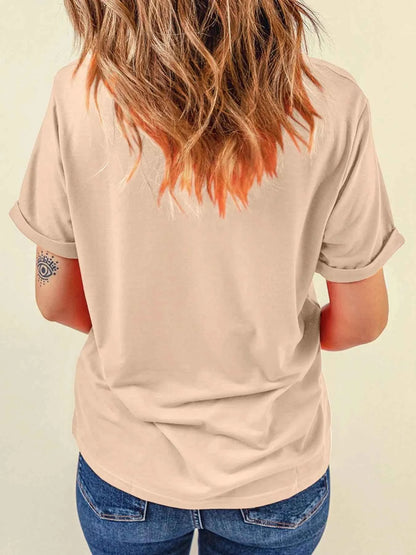 Halloween Bowknot Ghost Pumpkin Graphic T Shirt