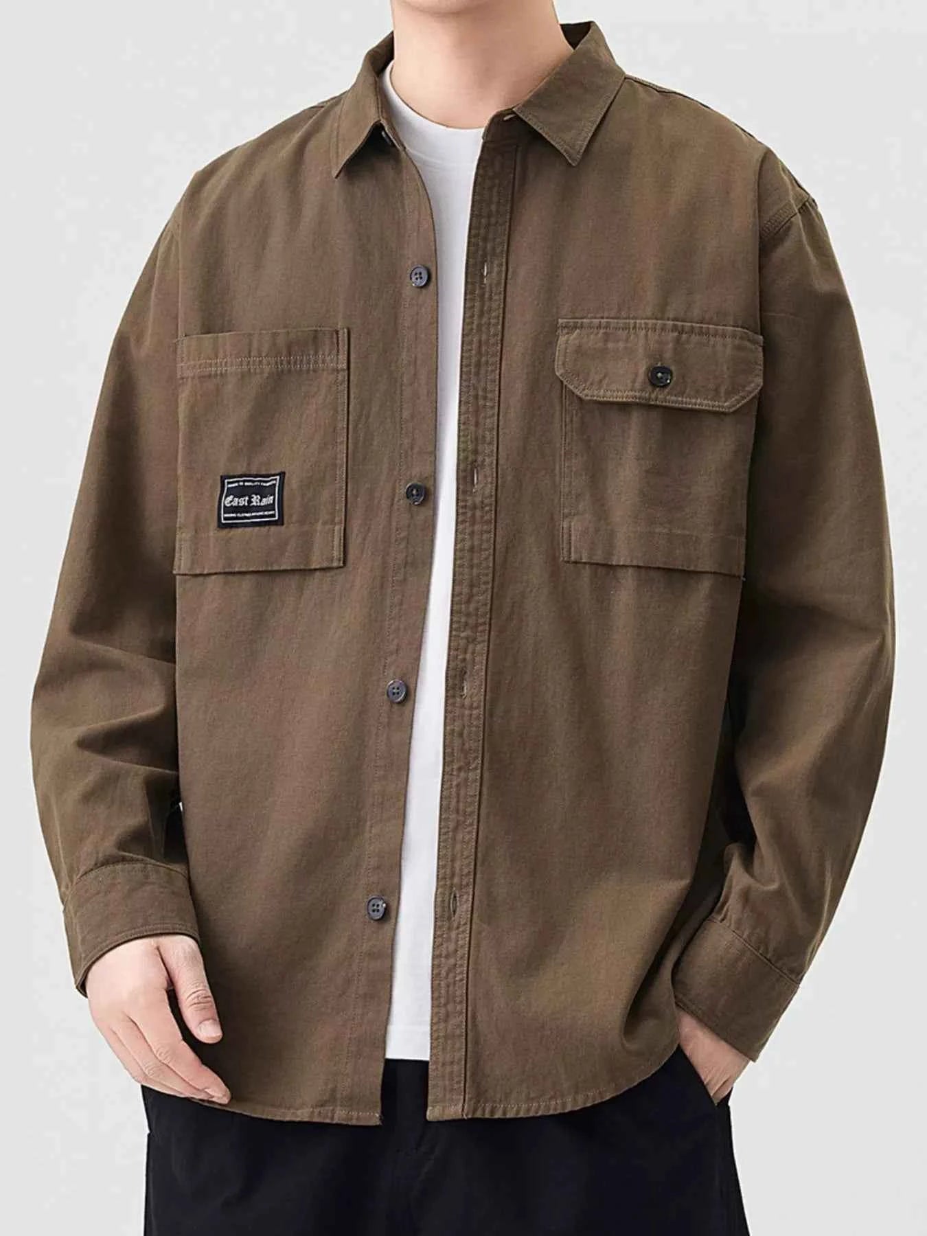 Men's Plus Size Casual Button Up Shirt