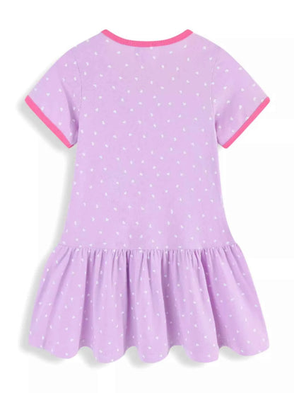 Children's Unicorn & Fairy Embroidered Ruffle Hem Dress