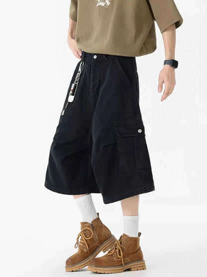 Men's Full Size Loose Fit Cargo Shorts Plus Size