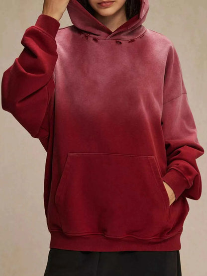 Men's Dropped Shoulder Hoodie with Kangaroo Pocket