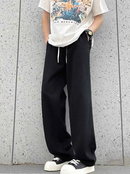 Men's Full Size Drawstring Wide Leg Pants Plus Size