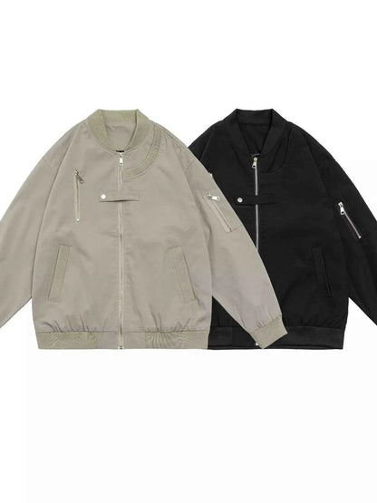 Men's Plus Size Zip Up Long Sleeve Jacket